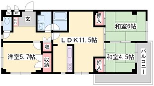 セントラル向陽台の物件間取画像